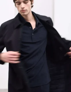 Pure Cotton Textured Polo Shirt