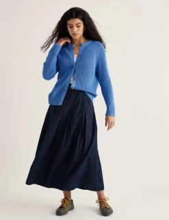 Pure Cotton Textured Relaxed Cardigan