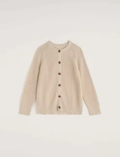 Pure Cotton Textured Relaxed Cardigan