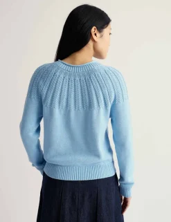 Pure Cotton Textured Relaxed Jumper