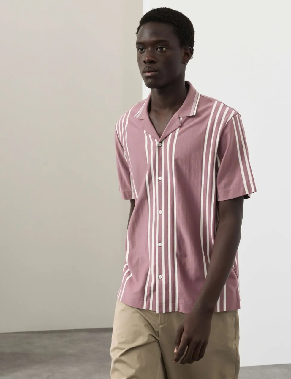 Pure Cotton Textured Revere Polo Shirt