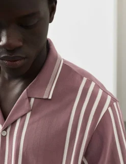 Pure Cotton Textured Revere Polo Shirt