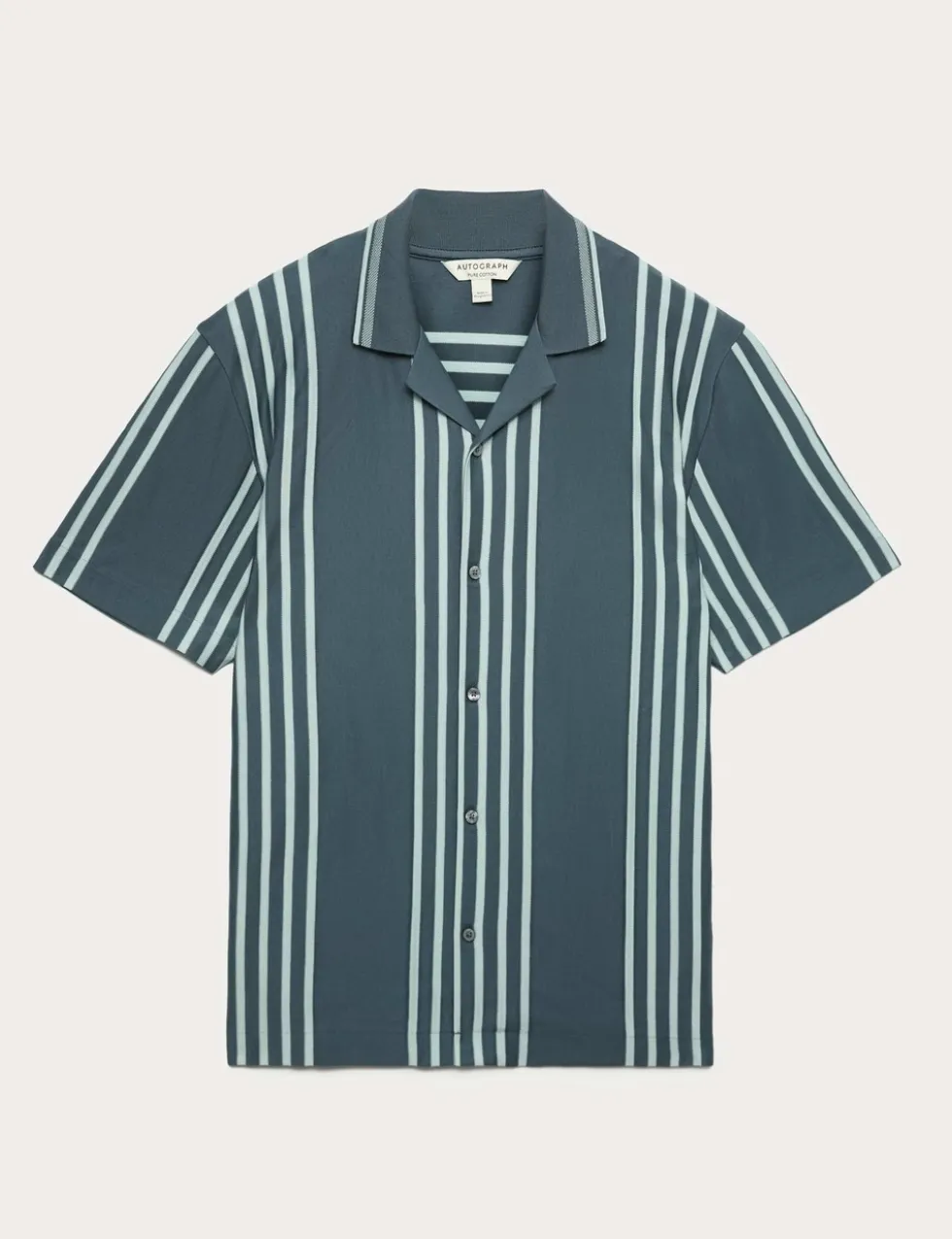 Pure Cotton Textured Revere Polo Shirt