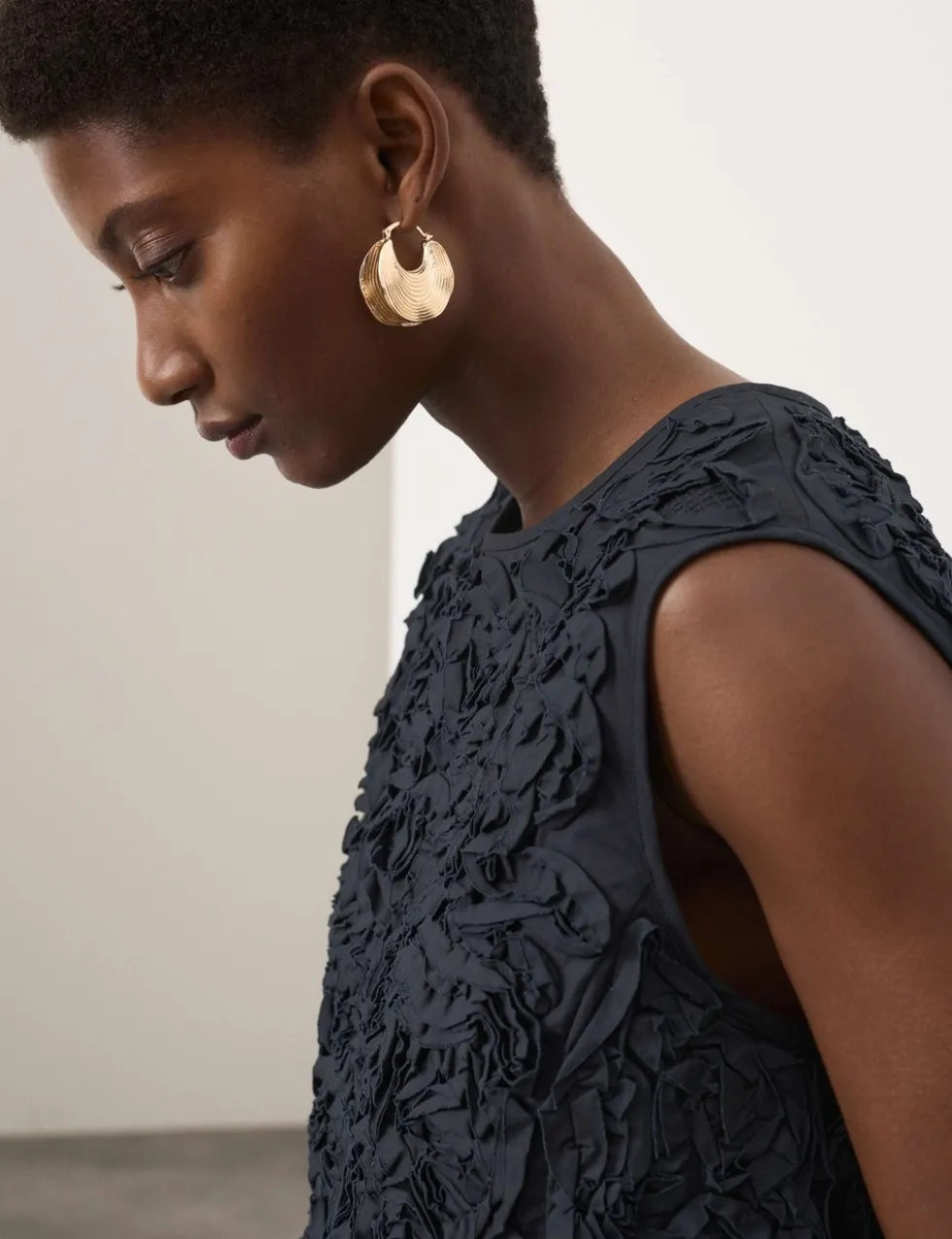 Pure Cotton Textured Shell Top