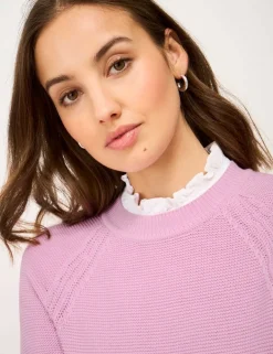 Pure Cotton Textured Stitch Jumper