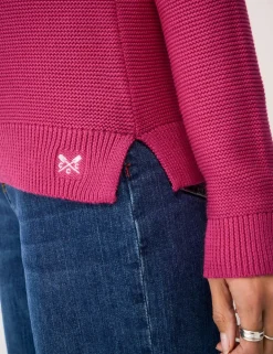 Pure Cotton Textured Stitch Jumper