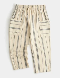 Pure Cotton Textured Striped Trousers (2-8 Yrs)