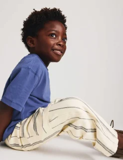 Pure Cotton Textured Striped Trousers (2-8 Yrs)