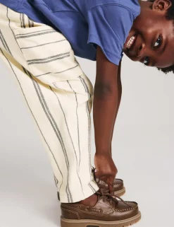 Pure Cotton Textured Striped Trousers (2-8 Yrs)