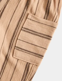 Pure Cotton Textured Striped Trousers (2-8 Yrs)