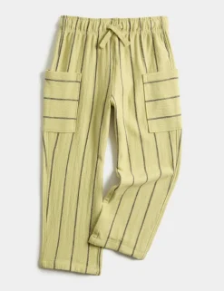 Pure Cotton Textured Striped Trousers (2-8 Yrs)