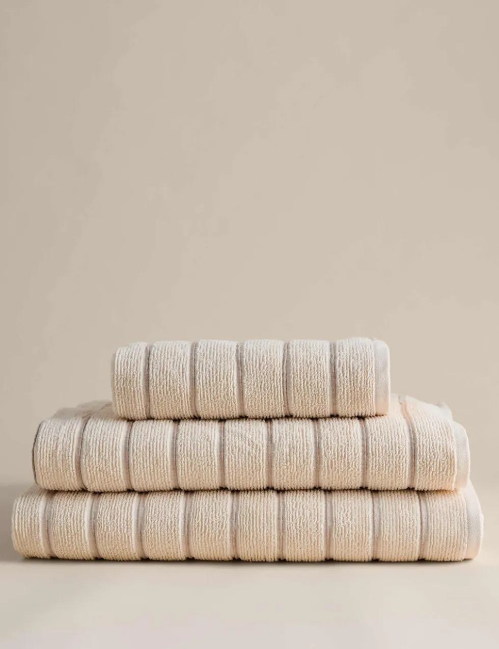 Pure Cotton Textured Striped Towel