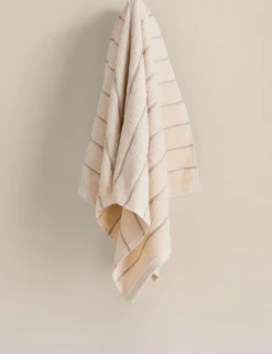 Pure Cotton Textured Striped Towel