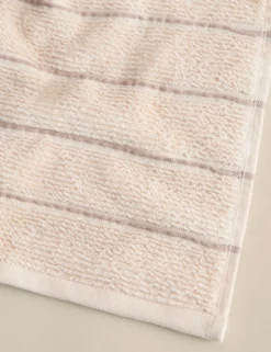 Pure Cotton Textured Striped Towel