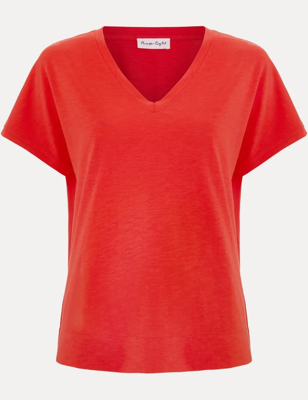 Pure Cotton Textured V-Neck T-Shirt