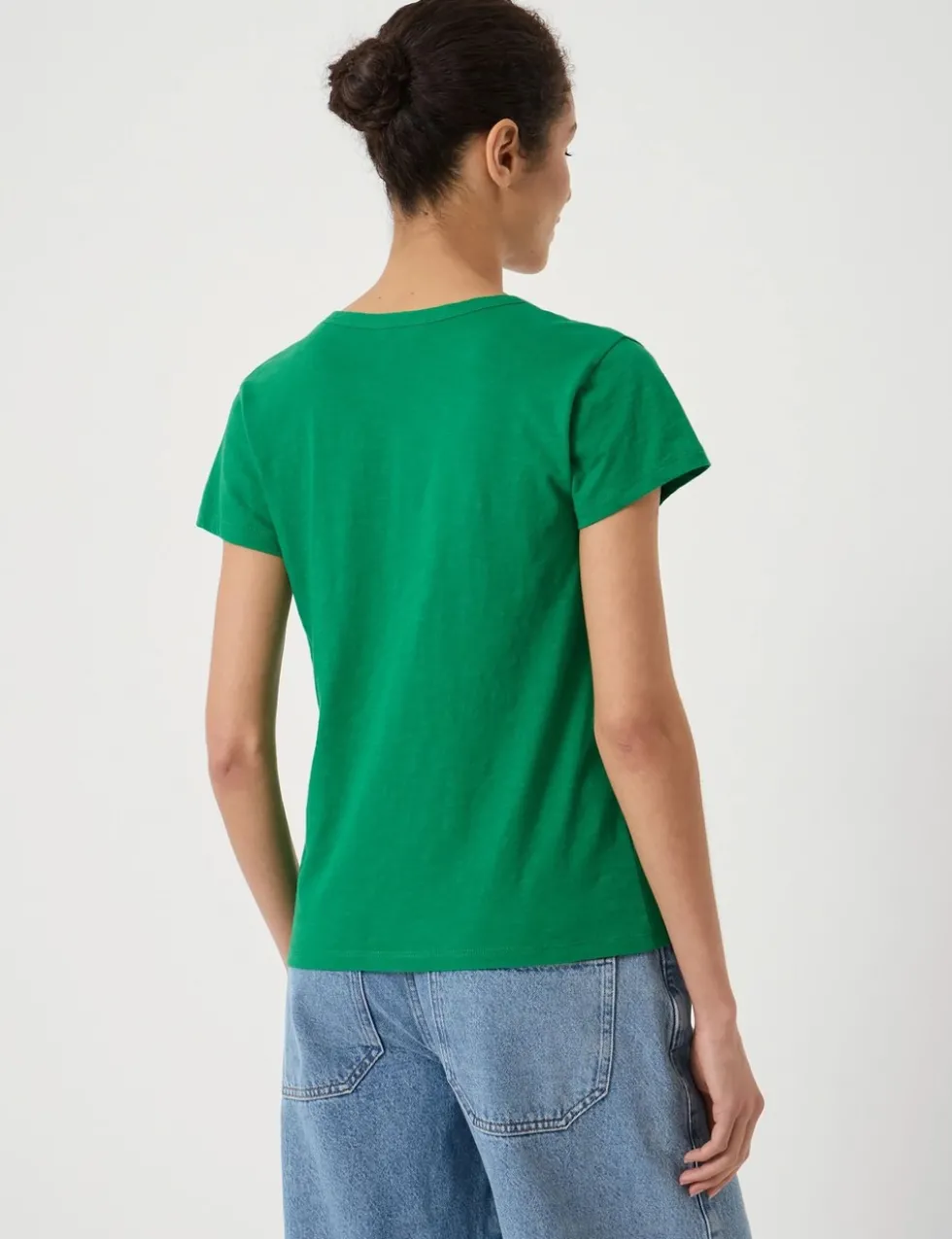 Pure Cotton Textured V-Neck T-Shirt