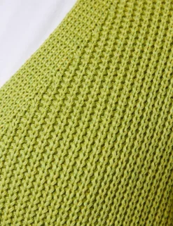 Pure Cotton Textured V-Neck Cardigan
