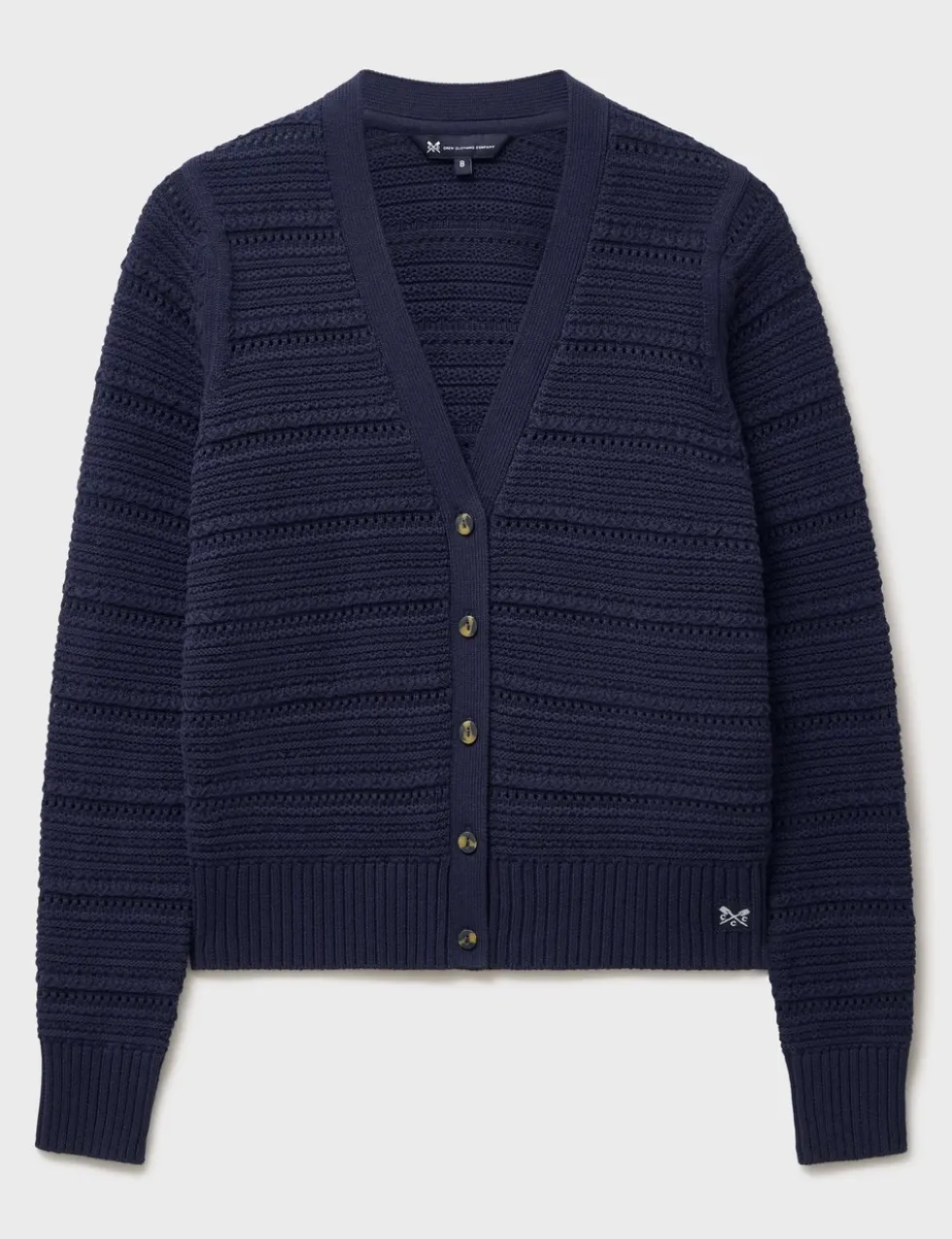 Pure Cotton Textured V-Neck Cardigan