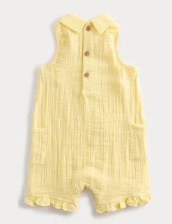 Pure Cotton Tie Collar Romper (0-3 Yrs)
