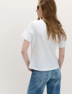 Pure Cotton Tie Waist T-Shirt