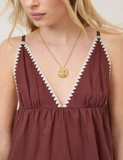 Pure Cotton Tiered Mini Smock Beach Dress