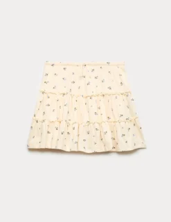 Pure Cotton Tiered Skirt (6-16 Yrs)