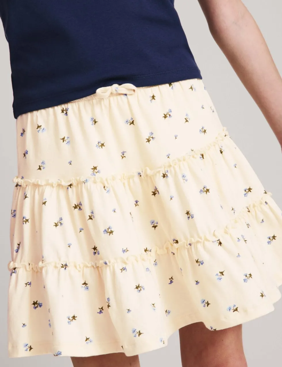 Pure Cotton Tiered Skirt (6-16 Yrs)