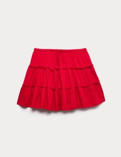 Pure Cotton Tiered Skirt (6-16 Yrs)