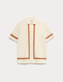 Pure Cotton Tipped Knitted Polo Shirt