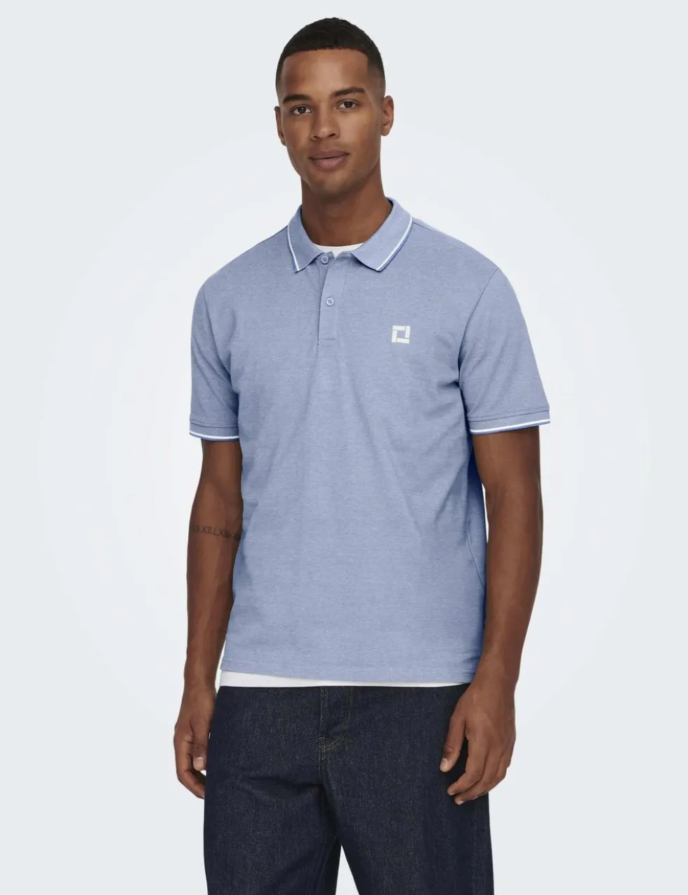 Pure Cotton Tipped Polo Shirt