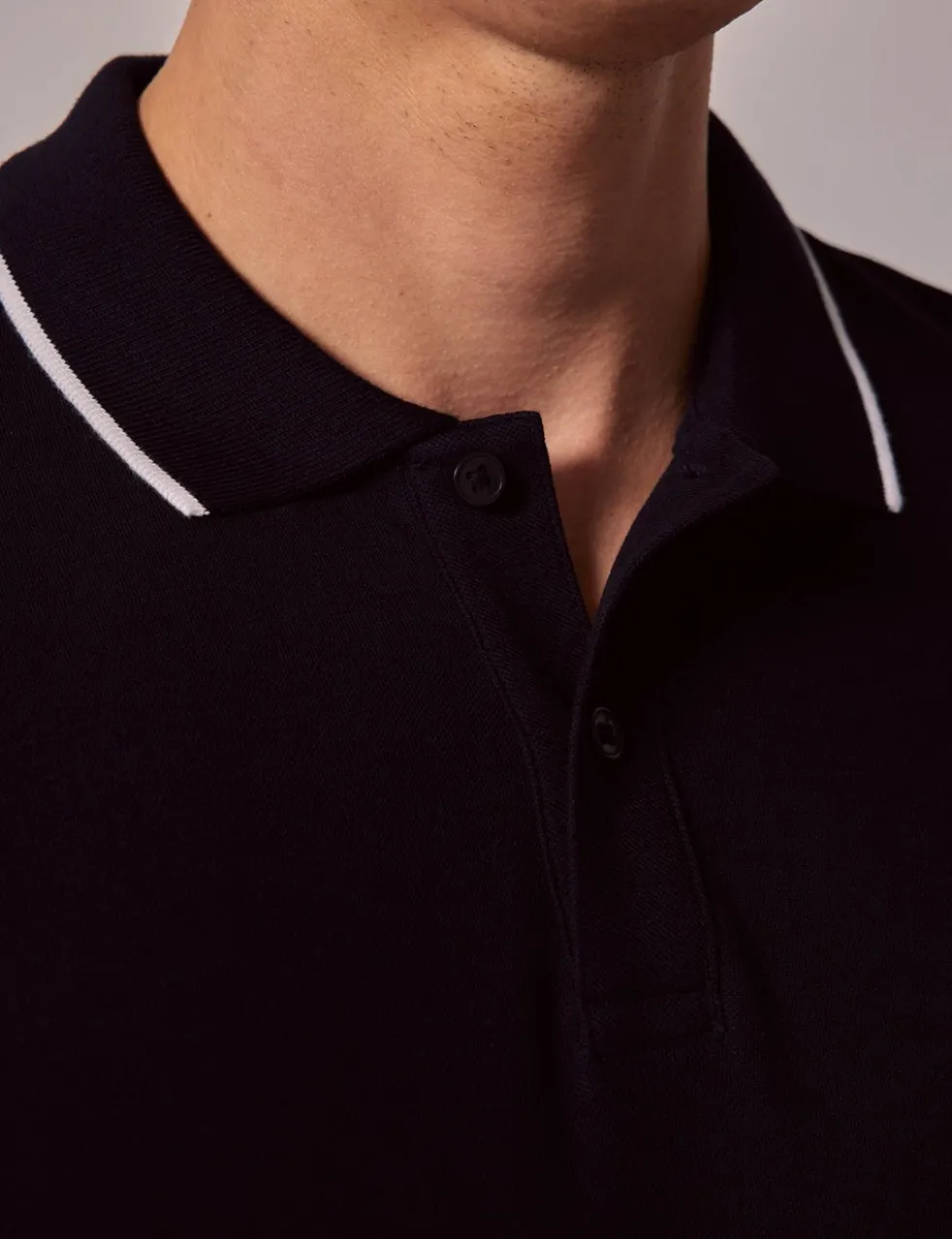 Pure Cotton Tipped Polo Shirt