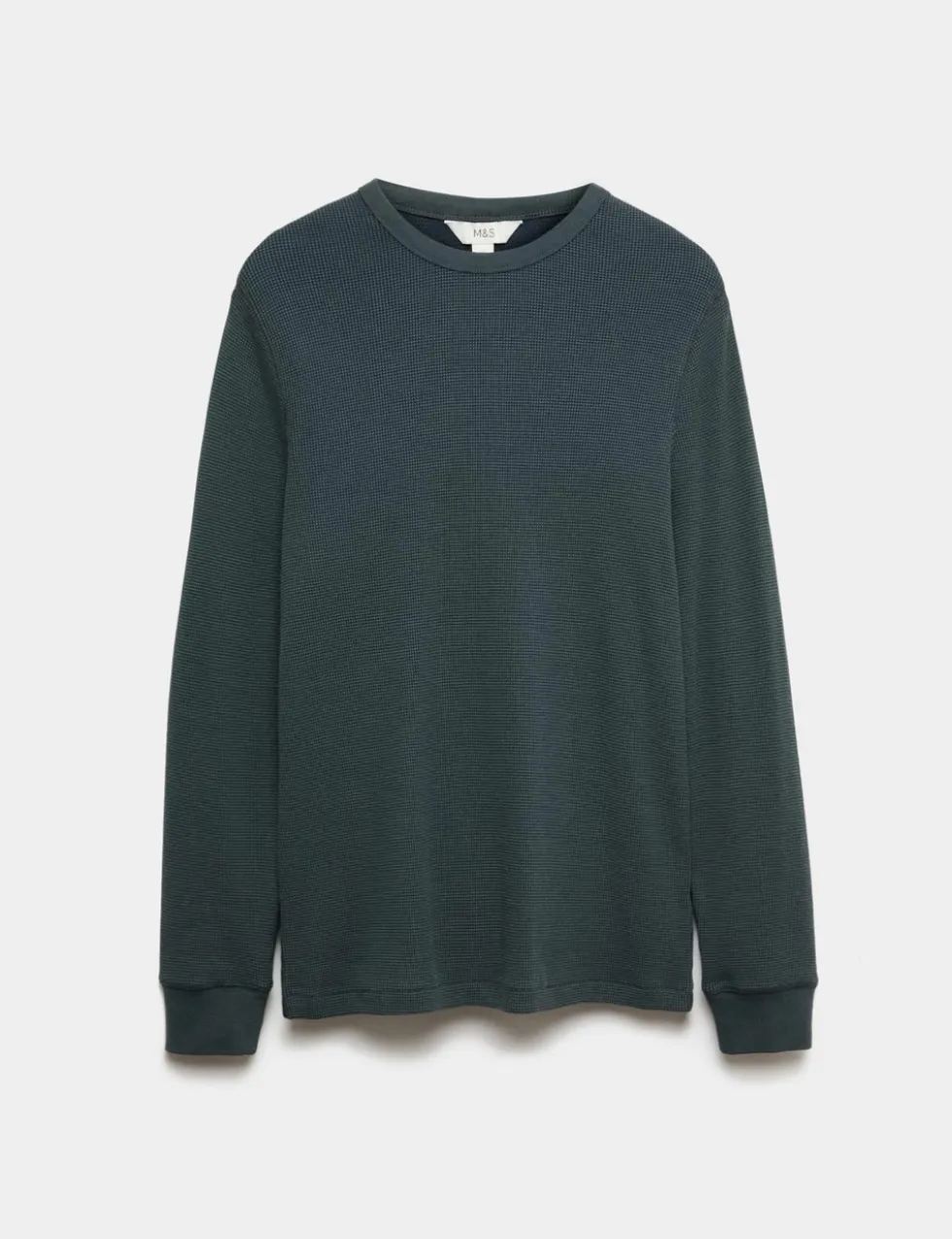 Pure Cotton 2-Tone Waffle Sweatshirt