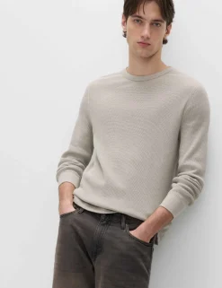Pure Cotton 2-Tone Waffle Sweatshirt