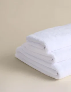 Pure Cotton Towel with Linen Border