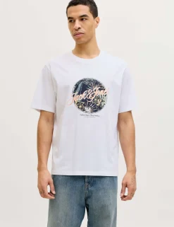 Pure Cotton Tropical Graphic Print T-Shirt