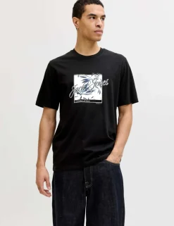Pure Cotton Tropical Graphic Print T-Shirt