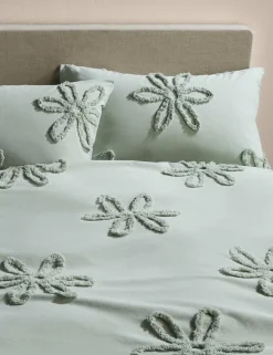 Pure Cotton Tufted Floral Bedding Set