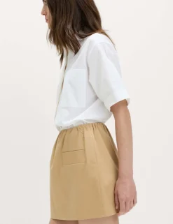 Pure Cotton Twill Mini A-Line Skirt