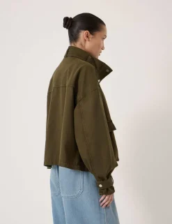 Pure Cotton Twill Relaxed Utility Jacket