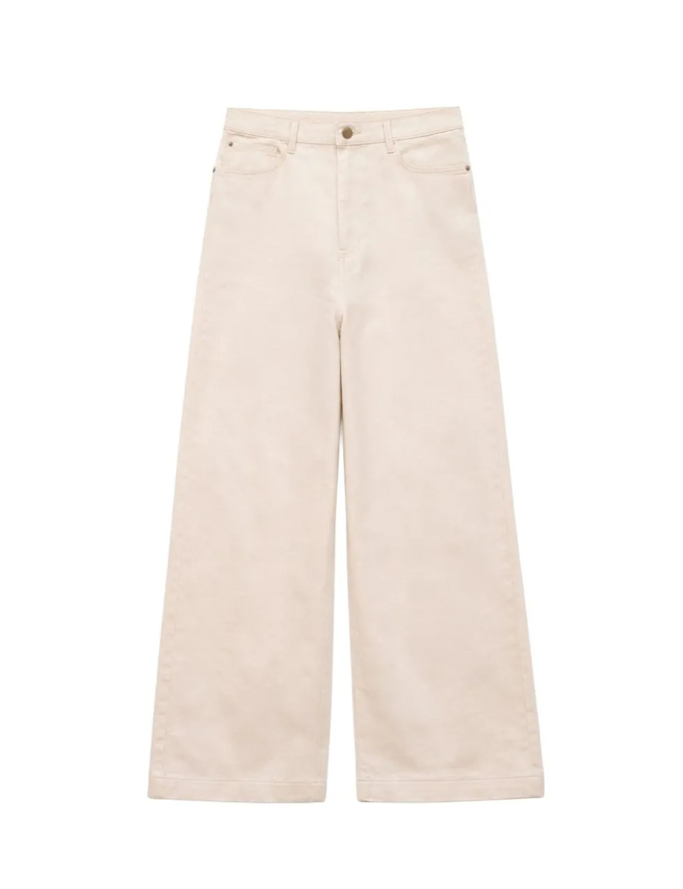 Pure Cotton Twill Wide Leg Jeans