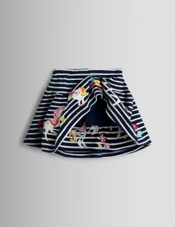 Pure Cotton Unicorn Appliqué Skort (18 Mths - 9 Yrs)