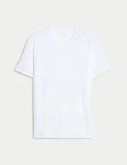 Pure Cotton V Neck T-Shirt