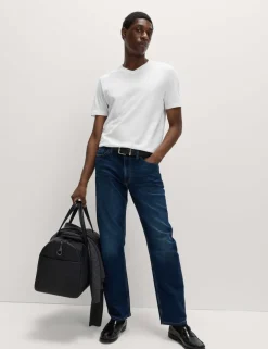 Pure Cotton V Neck T-Shirt