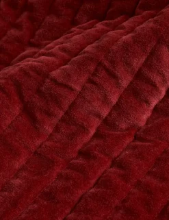 Pure Cotton Velvet Narrow Stripe Bedspread