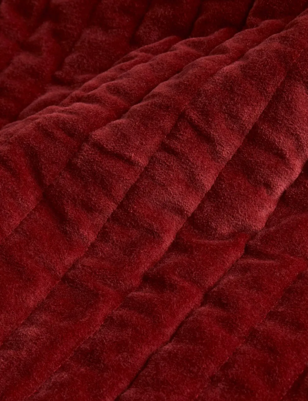 Pure Cotton Velvet Narrow Stripe Bedspread