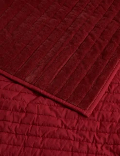 Pure Cotton Velvet Narrow Stripe Bedspread
