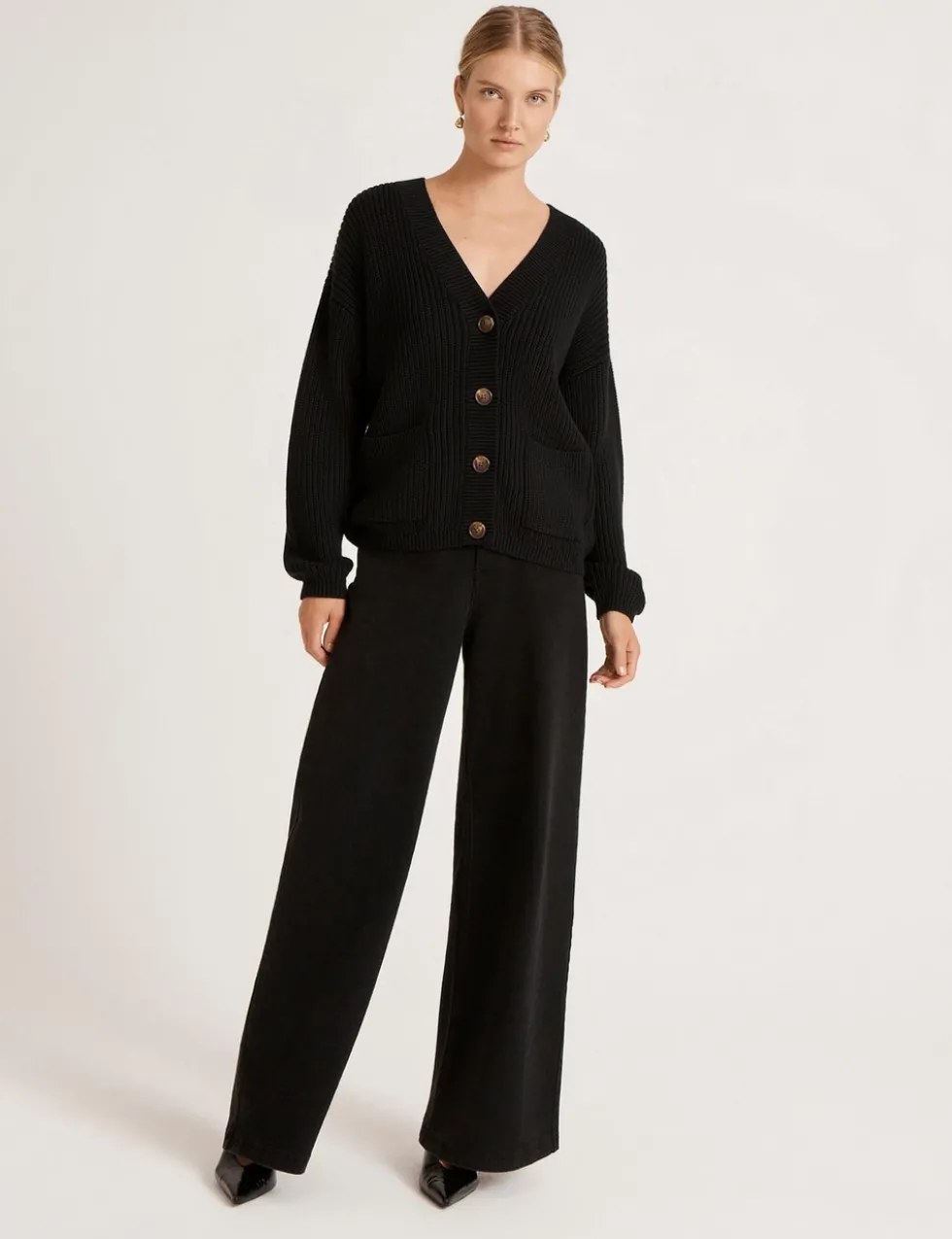Pure Cotton V-Neck Button Front Cardigan