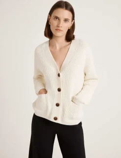 Pure Cotton V-Neck Button Front Cardigan