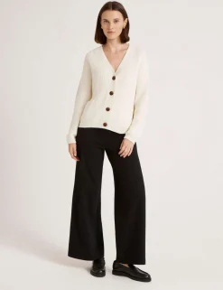 Pure Cotton V-Neck Button Front Cardigan