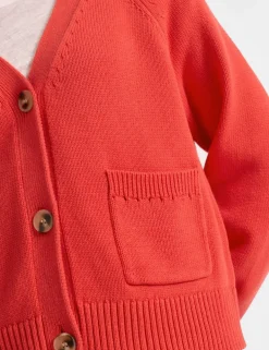 Pure Cotton V-Neck Cardigan